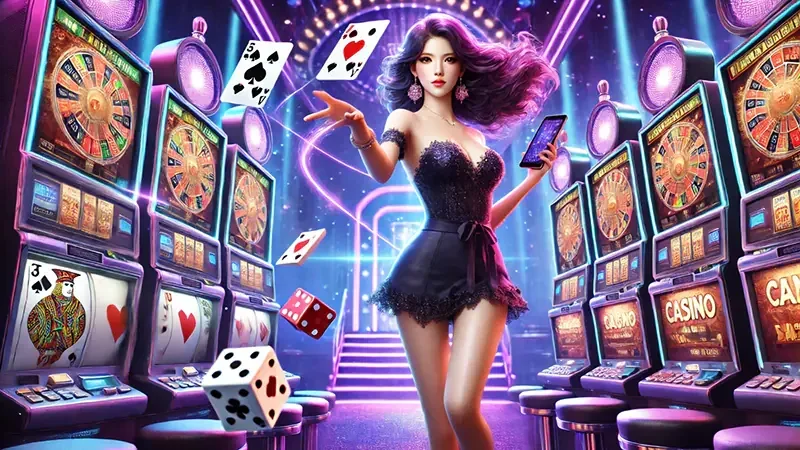 Ilustrasi layar permainan slot sebagai bagian dari pilihan hiburan BATAK5D
